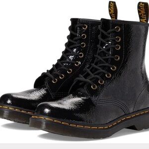 Dr. Martens Shiny Black Lace-Up Boots